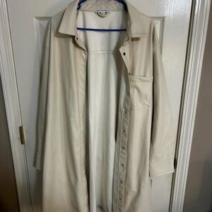 London Fog Cream Trench Coat Classic Lightweight Design